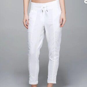 Lululemon Street To Studio Pant II Sz 4 Joggers Pull-on Lined White Slim Fit
